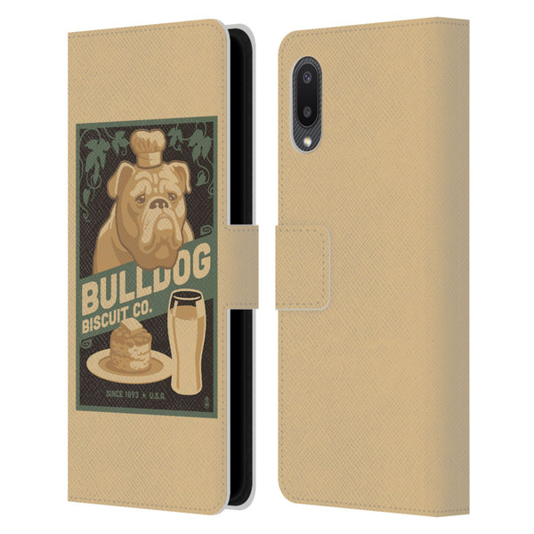 Lantern Press Dog Collection Bulldog Leather Book Wallet Case Cover For Samsung Galaxy A02/M02 (2021)