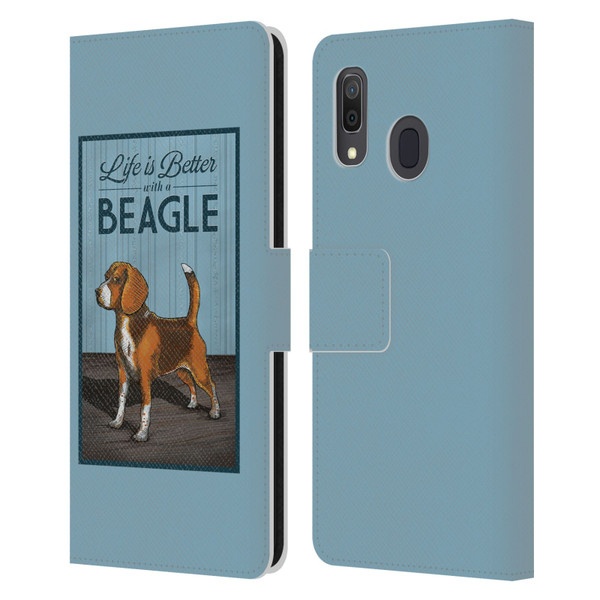 Lantern Press Dog Collection Beagle Leather Book Wallet Case Cover For Samsung Galaxy A33 5G (2022)