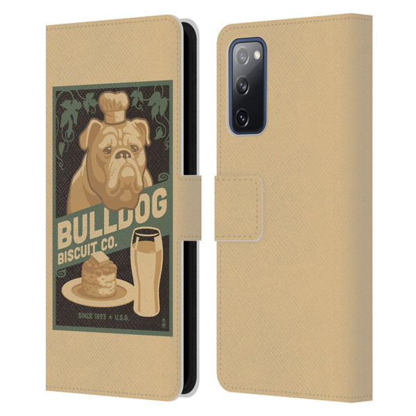 Lantern Press Dog Collection Bulldog Leather Book Wallet Case Cover For Samsung Galaxy S20 FE / 5G