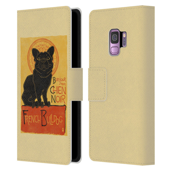 Lantern Press Dog Collection French Bulldog Leather Book Wallet Case Cover For Samsung Galaxy S9