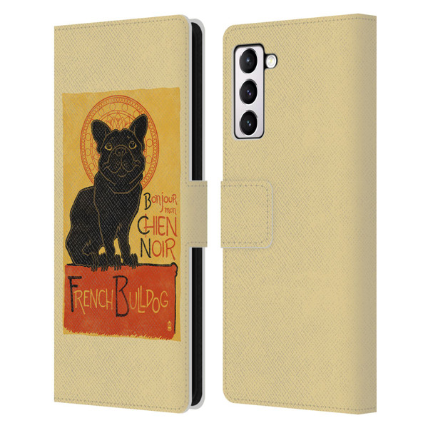 Lantern Press Dog Collection French Bulldog Leather Book Wallet Case Cover For Samsung Galaxy S21+ 5G
