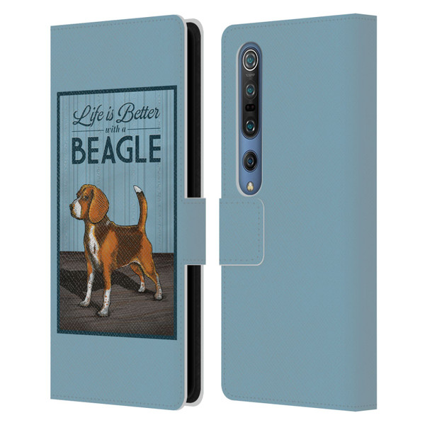 Lantern Press Dog Collection Beagle Leather Book Wallet Case Cover For Xiaomi Mi 10 5G / Mi 10 Pro 5G