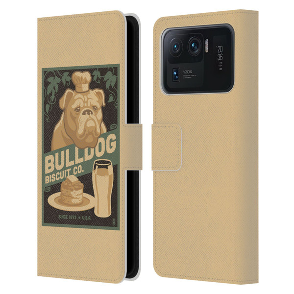 Lantern Press Dog Collection Bulldog Leather Book Wallet Case Cover For Xiaomi Mi 11 Ultra