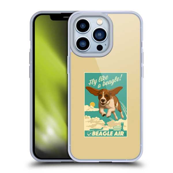 Lantern Press Dog Collection Fly Like A Beagle Soft Gel Case for Apple iPhone 13 Pro