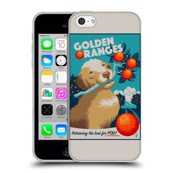 Lantern Press Dog Collection Golden Oranges Soft Gel Case for Apple iPhone 5c