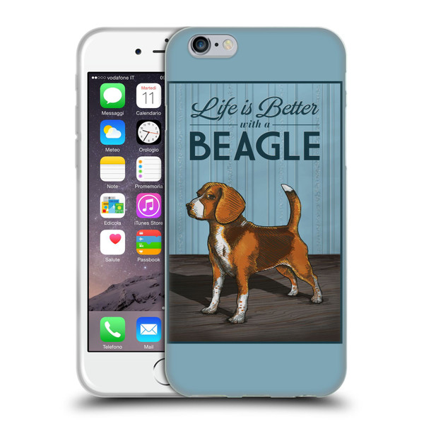 Lantern Press Dog Collection Beagle Soft Gel Case for Apple iPhone 6 / iPhone 6s