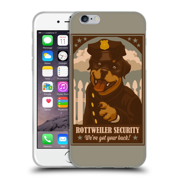 Lantern Press Dog Collection Rottweiller Security Soft Gel Case for Apple iPhone 6 / iPhone 6s