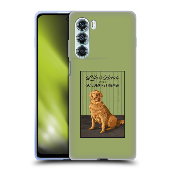 Lantern Press Dog Collection Life Is Better With A Golden Retriever Soft Gel Case for Motorola Edge S30 / Moto G200 5G