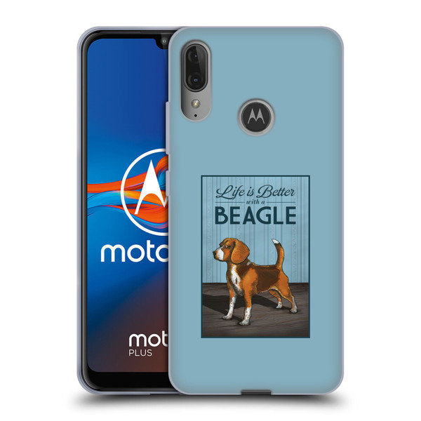 Lantern Press Dog Collection Beagle Soft Gel Case for Motorola Moto E6 Plus