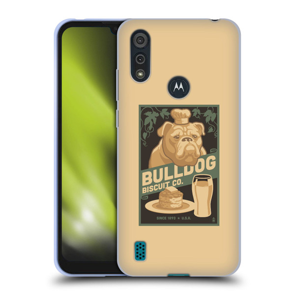 Lantern Press Dog Collection Bulldog Soft Gel Case for Motorola Moto E6s (2020)