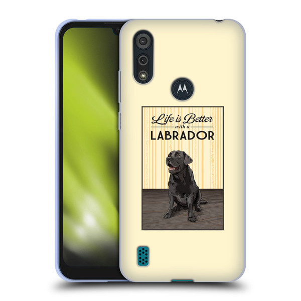 Lantern Press Dog Collection Labrador Soft Gel Case for Motorola Moto E6s (2020)