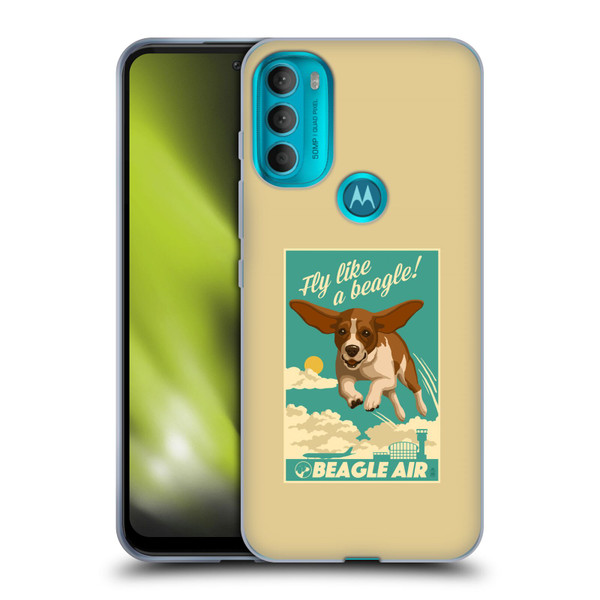 Lantern Press Dog Collection Fly Like A Beagle Soft Gel Case for Motorola Moto G71 5G