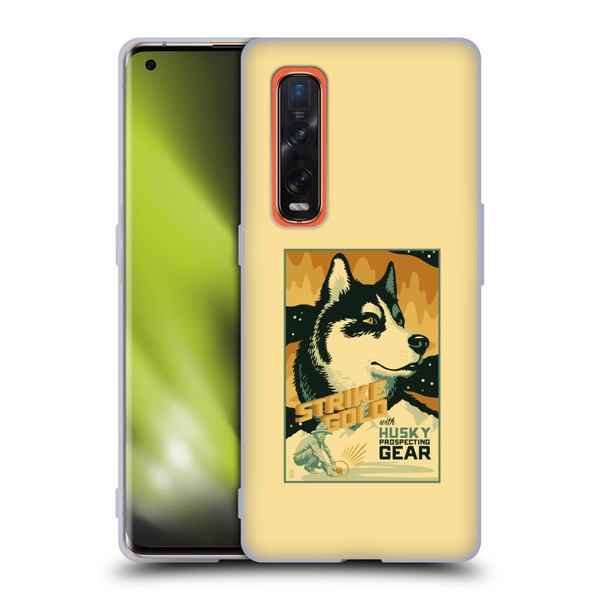 Lantern Press Dog Collection Husky Soft Gel Case for OPPO Find X2 Pro 5G