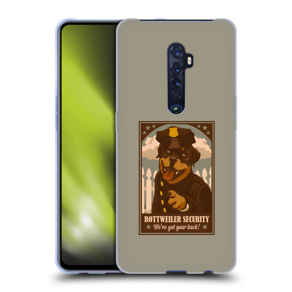 Lantern Press Dog Collection Rottweiller Security Soft Gel Case for OPPO Reno 2