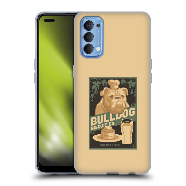 Lantern Press Dog Collection Bulldog Soft Gel Case for OPPO Reno 4 5G