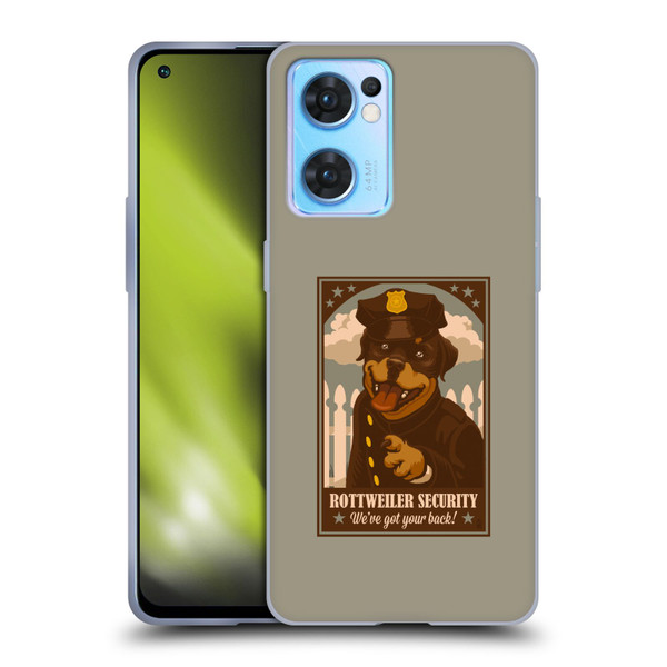 Lantern Press Dog Collection Rottweiller Security Soft Gel Case for OPPO Reno7 5G / Find X5 Lite