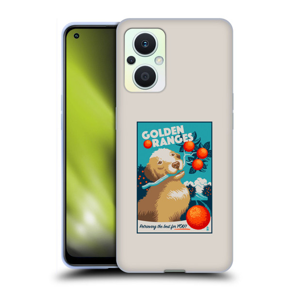 Lantern Press Dog Collection Golden Oranges Soft Gel Case for OPPO Reno8 Lite