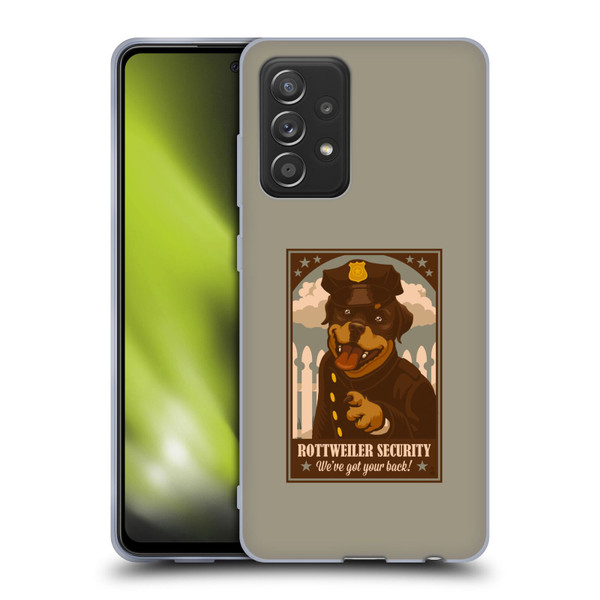 Lantern Press Dog Collection Rottweiller Security Soft Gel Case for Samsung Galaxy A52 / A52s / 5G (2021)