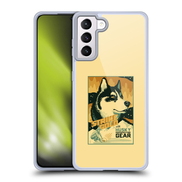 Lantern Press Dog Collection Husky Soft Gel Case for Samsung Galaxy S21+ 5G