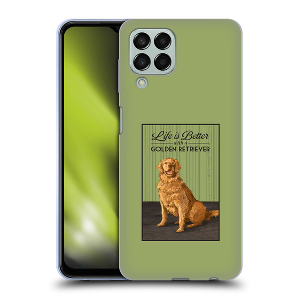 Lantern Press Dog Collection Life Is Better With A Golden Retriever Soft Gel Case for Samsung Galaxy M33 (2022)