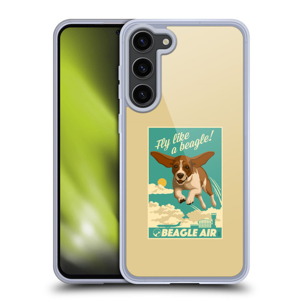 Lantern Press Dog Collection Fly Like A Beagle Soft Gel Case for Samsung Galaxy S23+ 5G