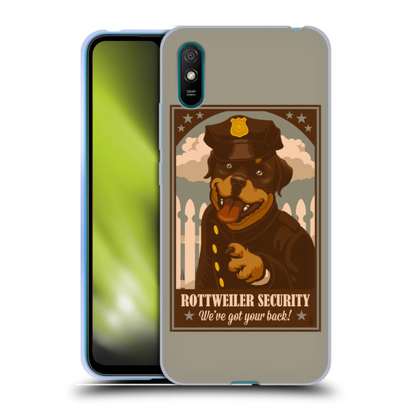 Lantern Press Dog Collection Rottweiller Security Soft Gel Case for Xiaomi Redmi 9A / Redmi 9AT