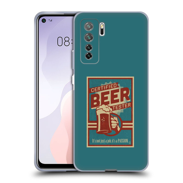 Lantern Press Man Cave Beer Tester Soft Gel Case for Huawei Nova 7 SE/P40 Lite 5G