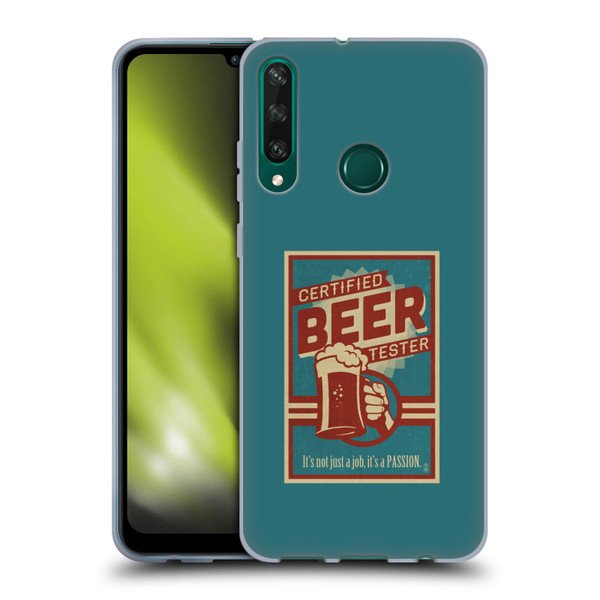 Lantern Press Man Cave Beer Tester Soft Gel Case for Huawei Y6p