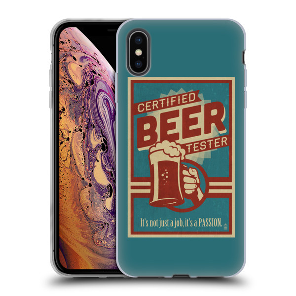 Lantern Press Man Cave Beer Tester Soft Gel Case for Apple iPhone XS Max