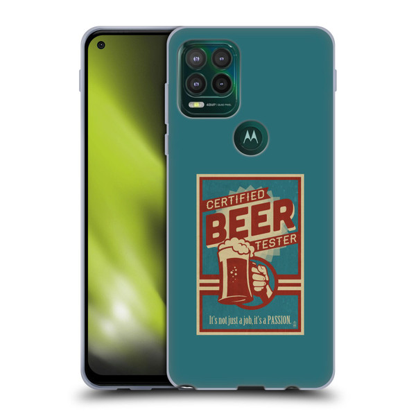 Lantern Press Man Cave Beer Tester Soft Gel Case for Motorola Moto G Stylus 5G 2021