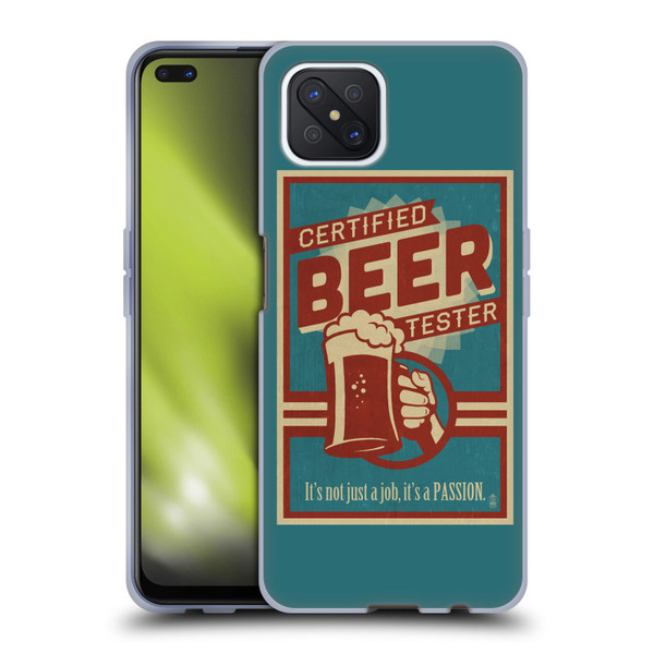 Lantern Press Man Cave Beer Tester Soft Gel Case for OPPO Reno4 Z 5G