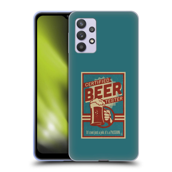 Lantern Press Man Cave Beer Tester Soft Gel Case for Samsung Galaxy A32 5G / M32 5G (2021)