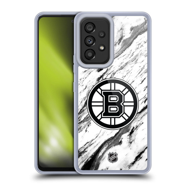NHL Boston Bruins Marble Soft Gel Case for Samsung Galaxy A53 5G (2022)