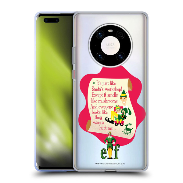 Elf Movie Graphics 1 Quote Soft Gel Case for Huawei Mate 40 Pro 5G