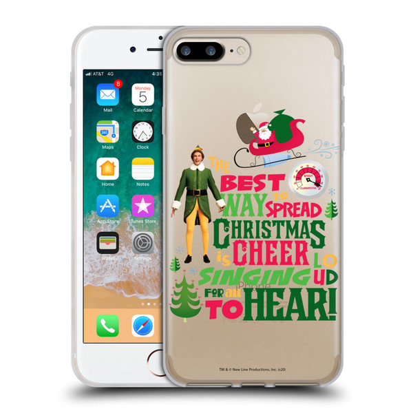 Elf Movie Graphics 1 Christmas Cheer Soft Gel Case for Apple iPhone 7 Plus / iPhone 8 Plus