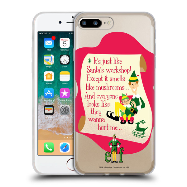 Elf Movie Graphics 1 Quote Soft Gel Case for Apple iPhone 7 Plus / iPhone 8 Plus