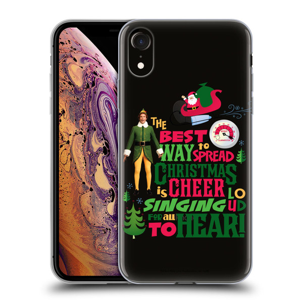 Elf Movie Graphics 1 Christmas Cheer Soft Gel Case for Apple iPhone XR