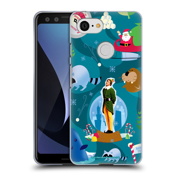 Elf Movie Graphics 1 Animals Pattern Soft Gel Case for Google Pixel 3