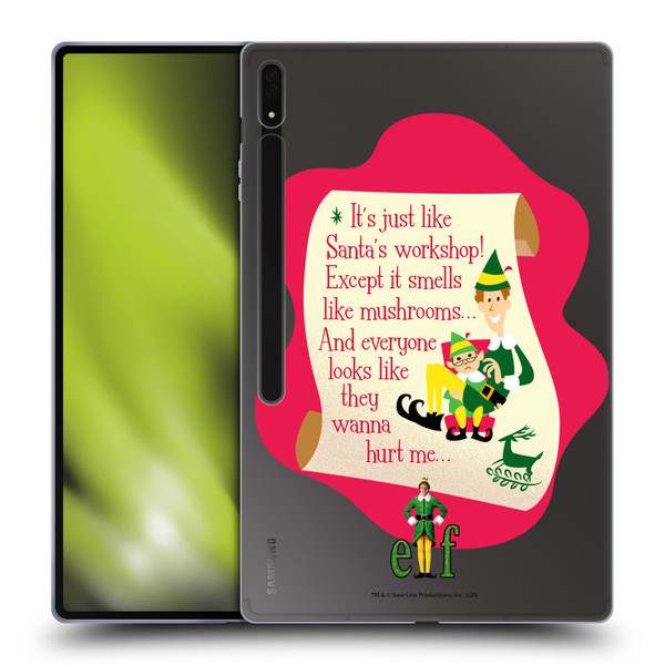 Elf Movie Graphics 1 Quote Soft Gel Case for Samsung Galaxy Tab S8 Ultra