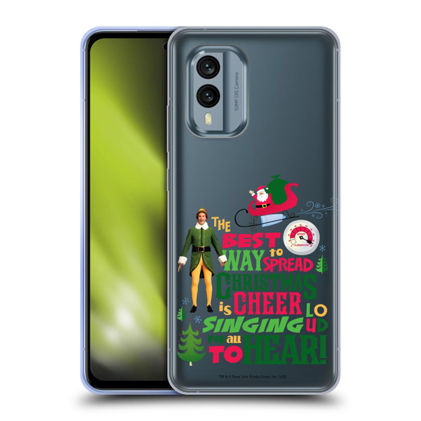 Elf Movie Graphics 1 Christmas Cheer Soft Gel Case for Nokia X30
