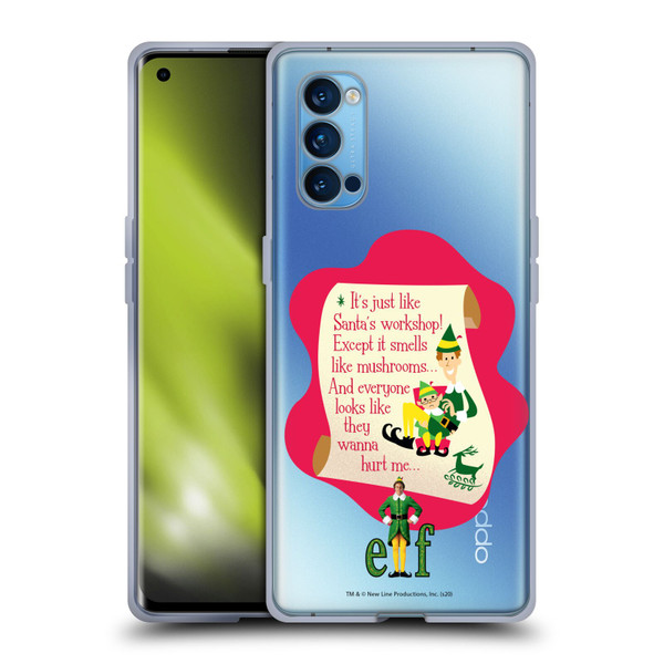 Elf Movie Graphics 1 Quote Soft Gel Case for OPPO Reno 4 Pro 5G