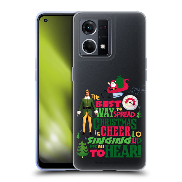 Elf Movie Graphics 1 Christmas Cheer Soft Gel Case for OPPO Reno8 4G