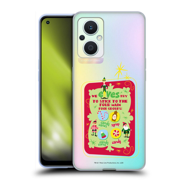 Elf Movie Graphics 1 Food Groups Soft Gel Case for OPPO Reno8 Lite