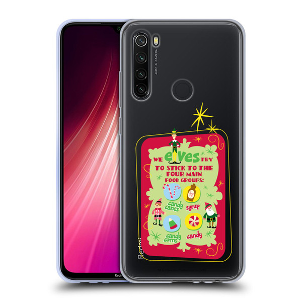 Elf Movie Graphics 1 Food Groups Soft Gel Case for Xiaomi Redmi Note 8T