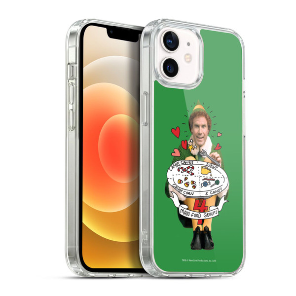Elf Movie Graphics 2 Buddy Food Groups Soft Gel Case for Apple iPhone 12 / iPhone 12 Pro & MagSafe