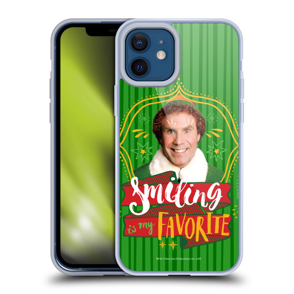 Elf Movie Graphics 2 Smiling Is My favorite Soft Gel Case for Apple iPhone 12 / iPhone 12 Pro