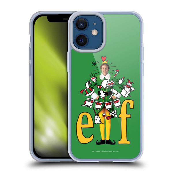 Elf Movie Graphics 2 Doodles Soft Gel Case for Apple iPhone 12 Mini