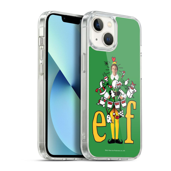 Elf Movie Graphics 2 Doodles Soft Gel Case for Apple iPhone 13