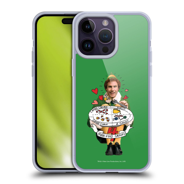 Elf Movie Graphics 2 Buddy Food Groups Soft Gel Case for Apple iPhone 14 Pro Max