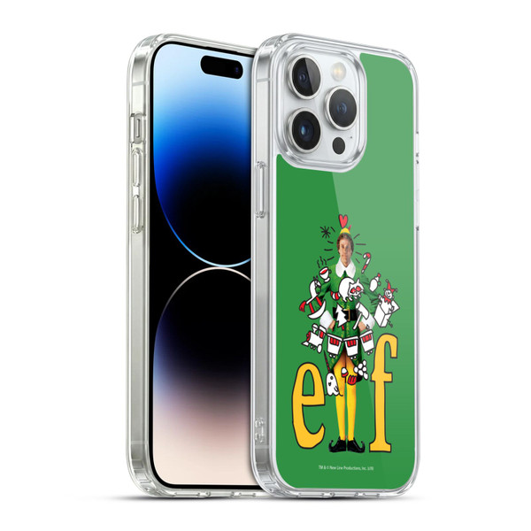 Elf Movie Graphics 2 Doodles Soft Gel Case for Apple iPhone 14 Pro Max & MagSafe